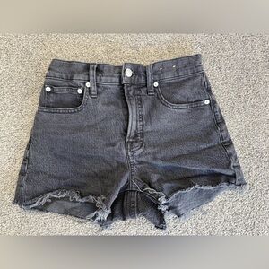 Madewell Women’s The Perfect Jean Short Black Size 25 Raw Hem-used